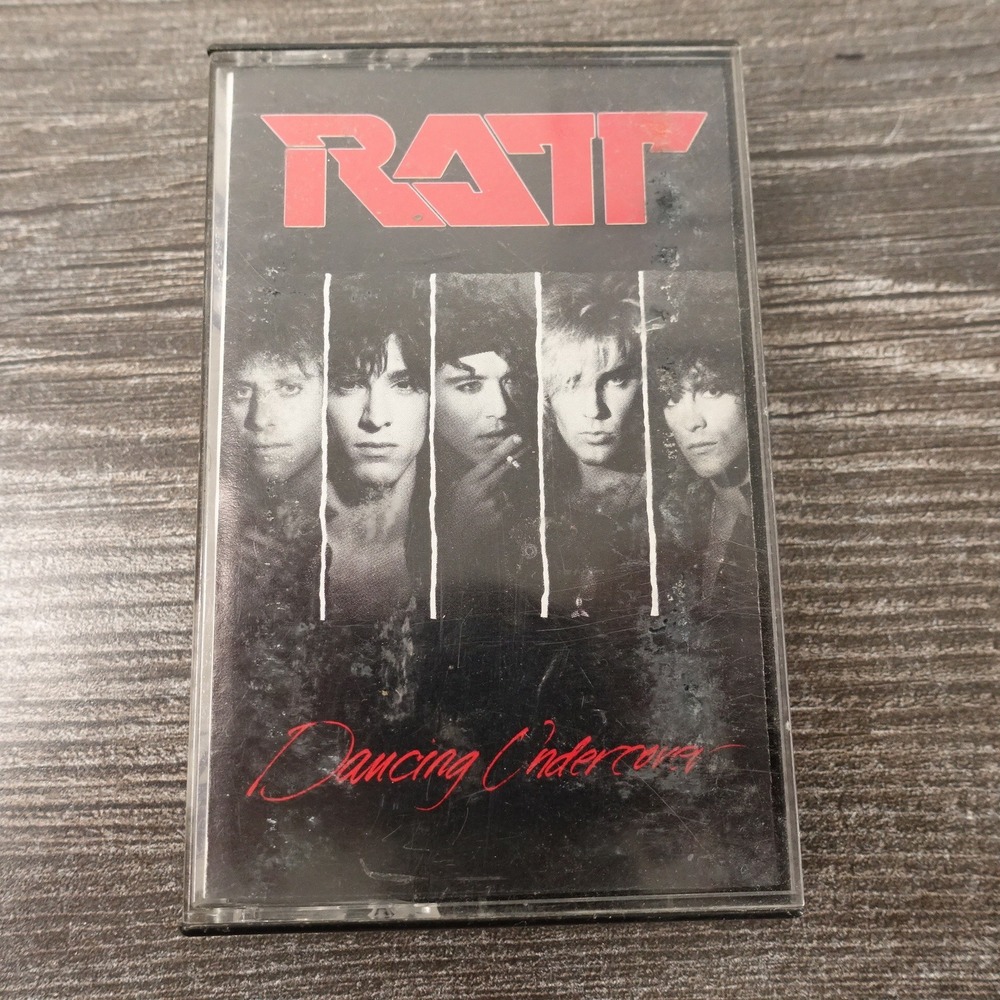 Ratt Cassette Tape Dancing Undercover 1986 White Good Glam Metal 81683-4